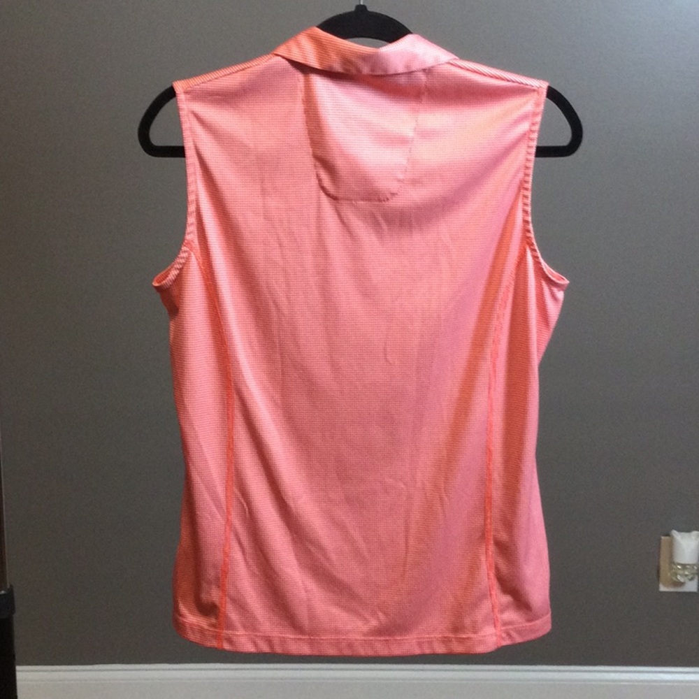L PGA Tour peach checked sleeveless activity top - Picture 4 of 14